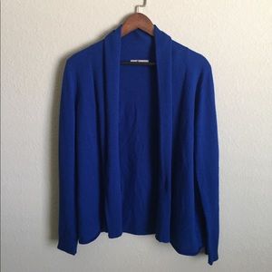 Royal Blue Open Front Sweater